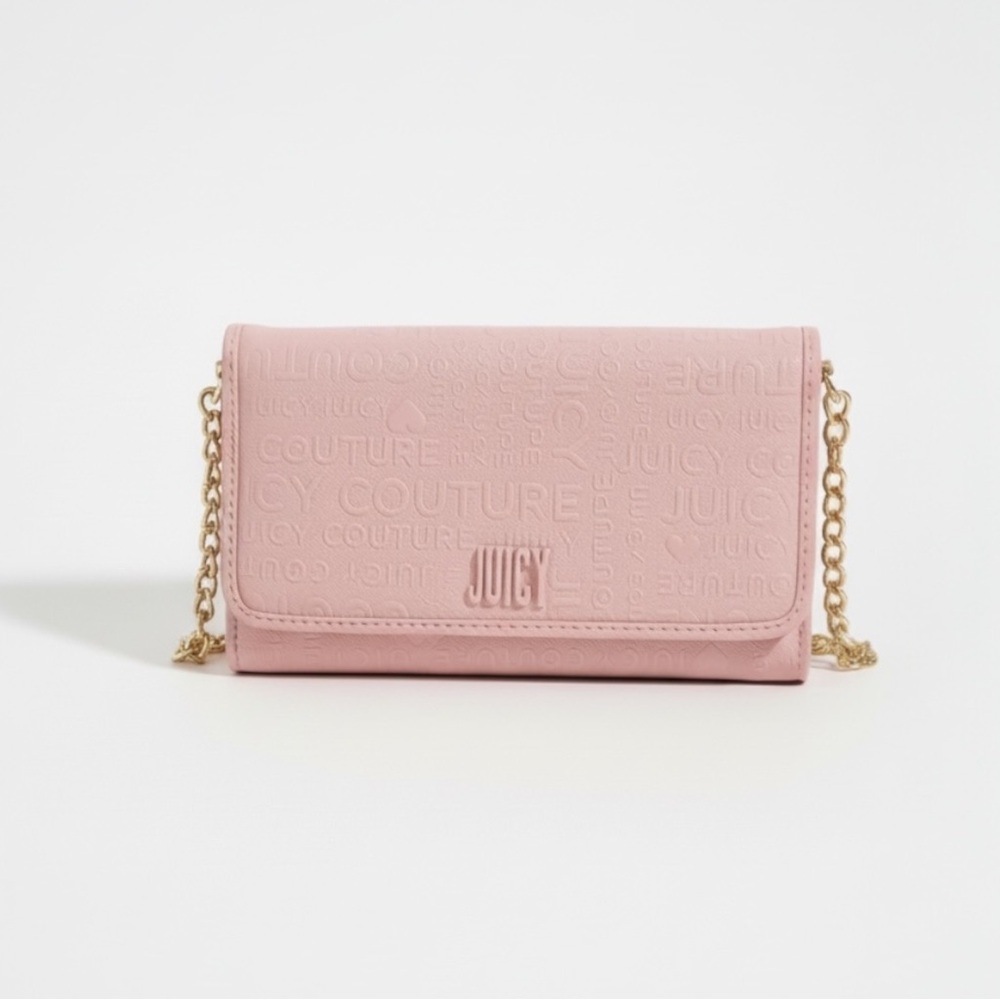Juicy‎ Couture Chain My Heart WOS Blush Pink Embossed